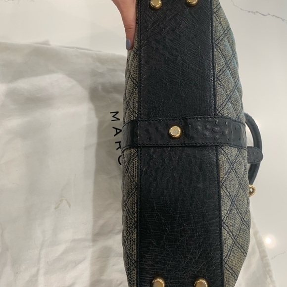 MARC JACOB Vintage runway bag early 2000’s leather w/ heavy gold chain accent - Picture 11 of 12